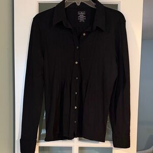 L.L. Bean Classic Black Long Sleeve Shirt